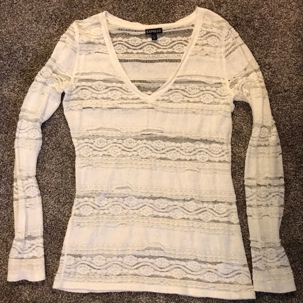 White express  lace shirt size medium